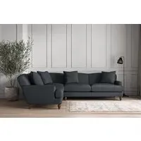 Deni Super Grand Right Hand Corner Sofa - Thunder, Recycled Cotton