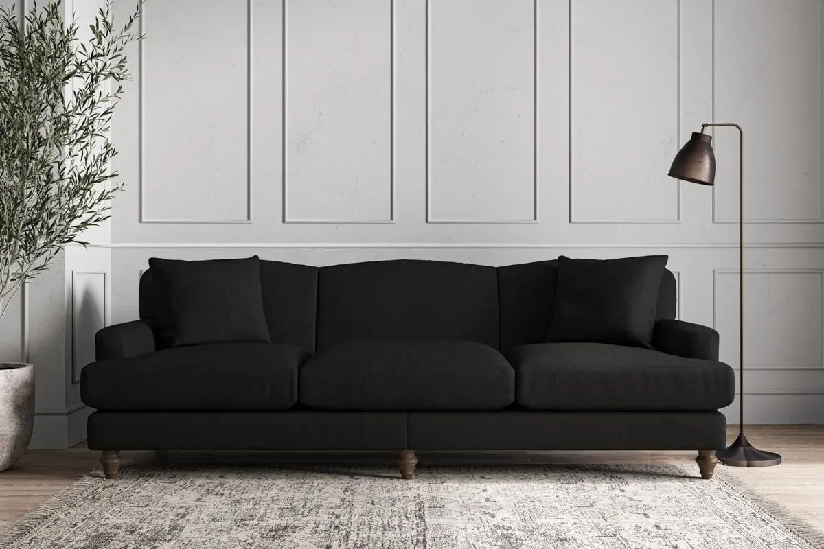 Deni Super Grand Sofa - Charcoal, Brera Linen