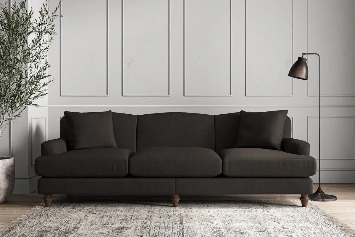 Deni Super Grand Sofa - Espresso, Brera Linen