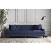 Deni Super Grand Sofa - Navy, Recycled Cotton