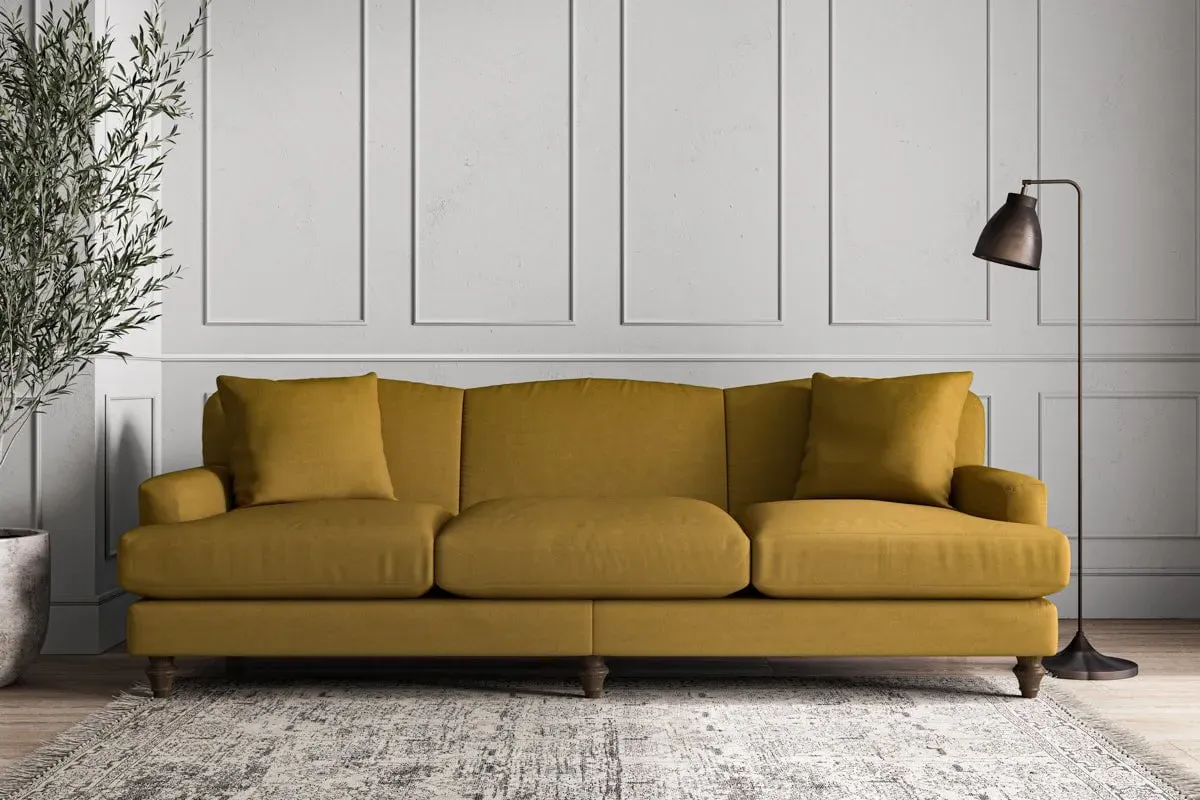 Deni Super Grand Sofa - Ochre, Recycled Cotton