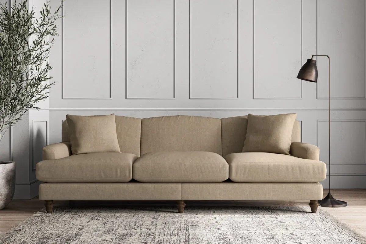 Deni Super Grand Sofa - Pebble, Brera Linen