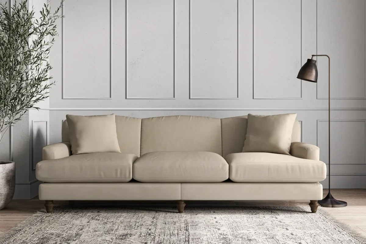 Deni Super Grand Sofa - Stone, Recycled Cotton
