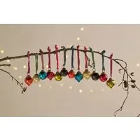 Dew Drop Baubles Set Of 12 Christmas Decorations - Mixed Antique