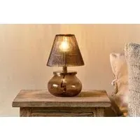Dimalai Recycled Glass Table Lamp - Brown Smoke