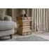 Disha Carved Side Table - Natural, Mango Wood