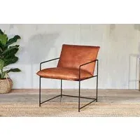 Durium Leather Lounger - Aged Tan