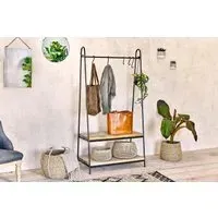 Edda Hanging Rail Shelf - Brown, Mango Wood