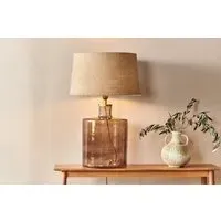 Edina Large Recycled Glass Table Lamp - Smoke Brown