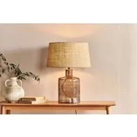 Edina Small Recycled Glass Table Lamp - Smoke Brown alternate view