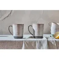 Edo Large Mug Set of 2 - Slate, Terracotta