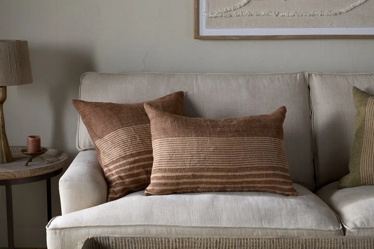 Eesha Cushion Cover - Rust, Jute product