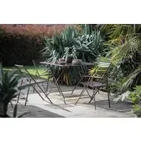 Ekete Large Bistro Table - Distressed Black, Iron