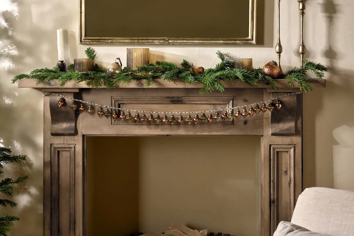 Ekiti Bauble Garland - Antique Gold, Recycled Glass image