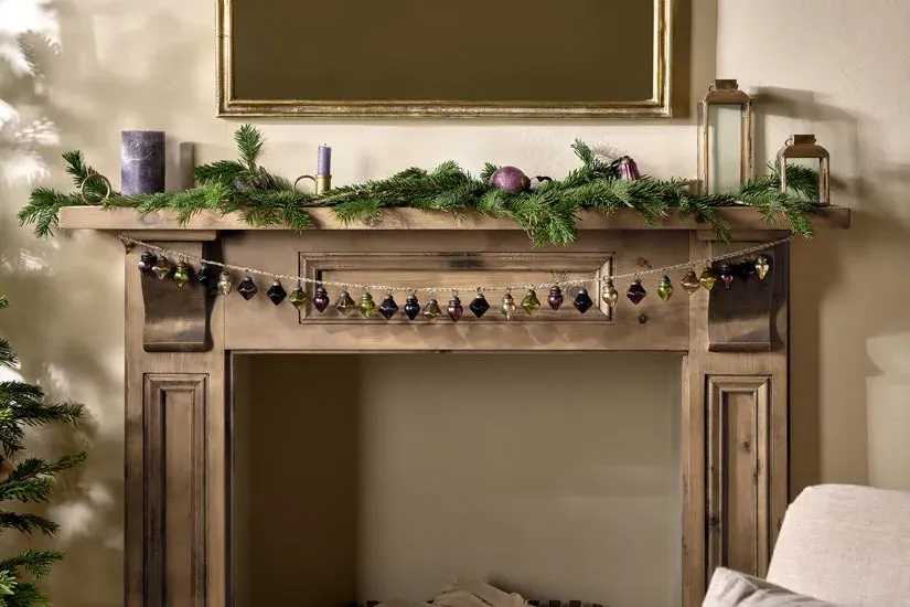 Ekiti Bauble Garland - Mixed Colour, Recycled Glass