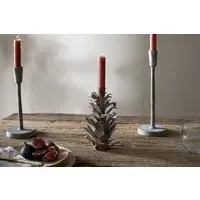 Elagalu Pine Cone Candle Holder - Aged Zinc