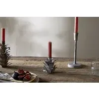 Elagalu Pine Cone Candle Holders Set Of 2 - Aged Zinc