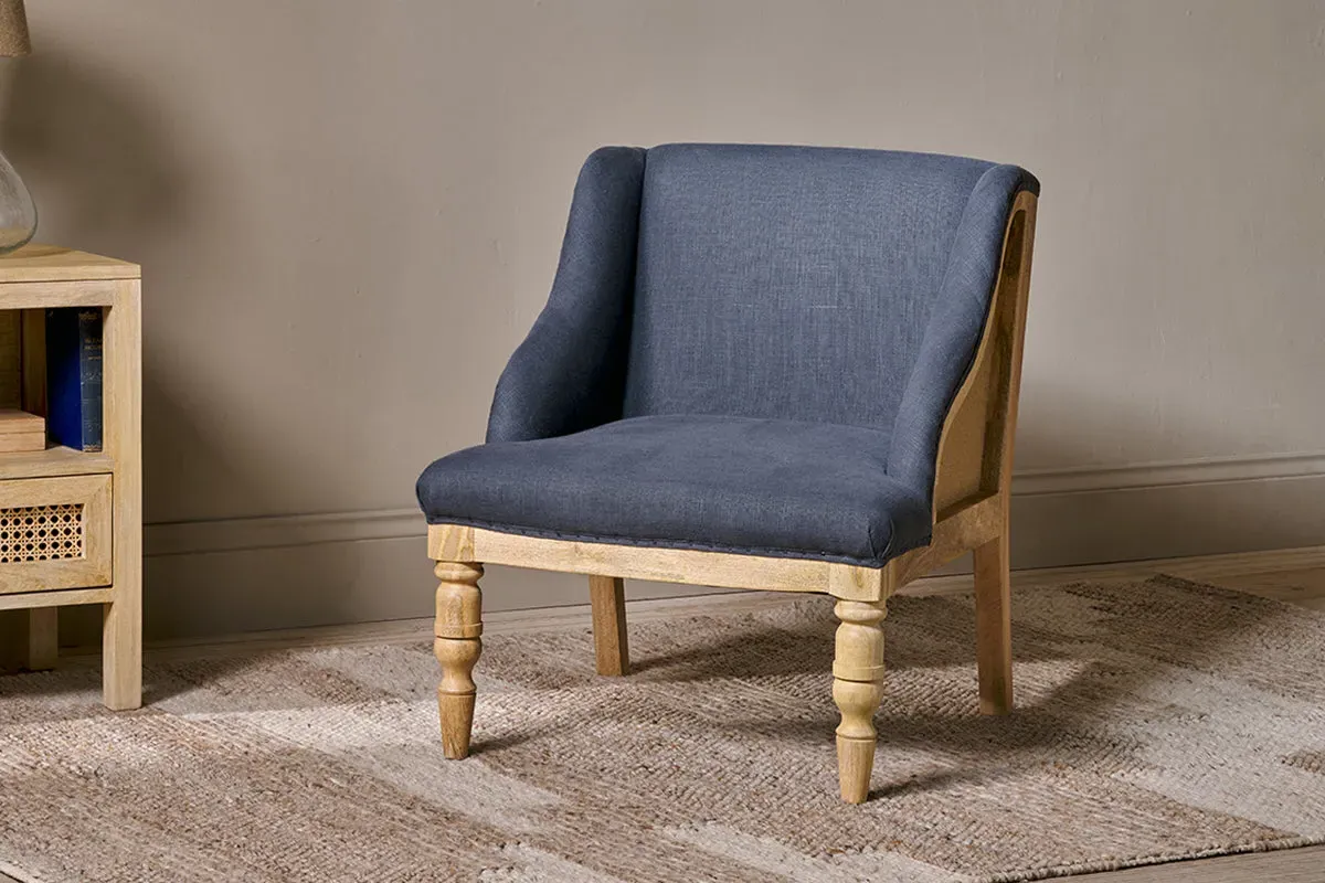 Elbu Deconstructed Armchair - Charcoal, Linen image