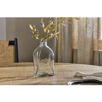 Ellam Small Bottle Vase - Clear, Recycled Glass