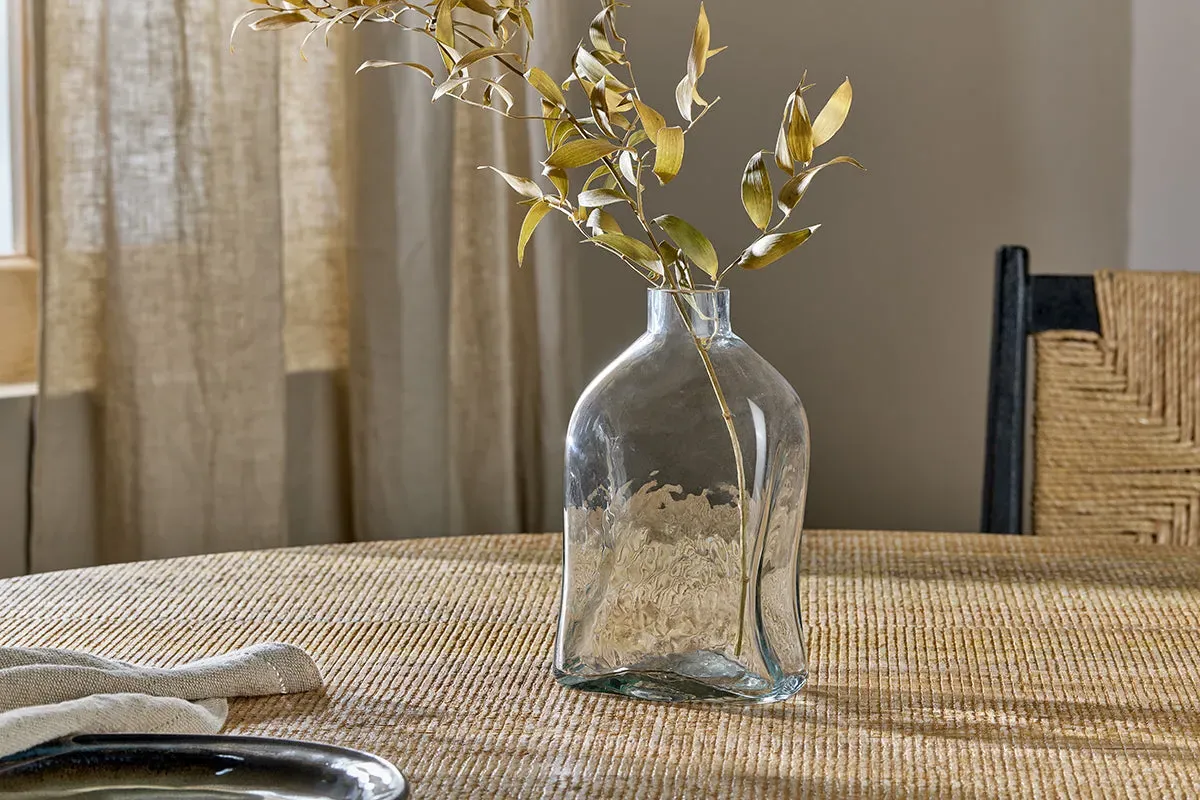 Ellam Small Bottle Vase - Clear, Recycled Glass image