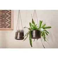 Endo Small Hanging Planter - Black, Reclaimed Iron alternate view