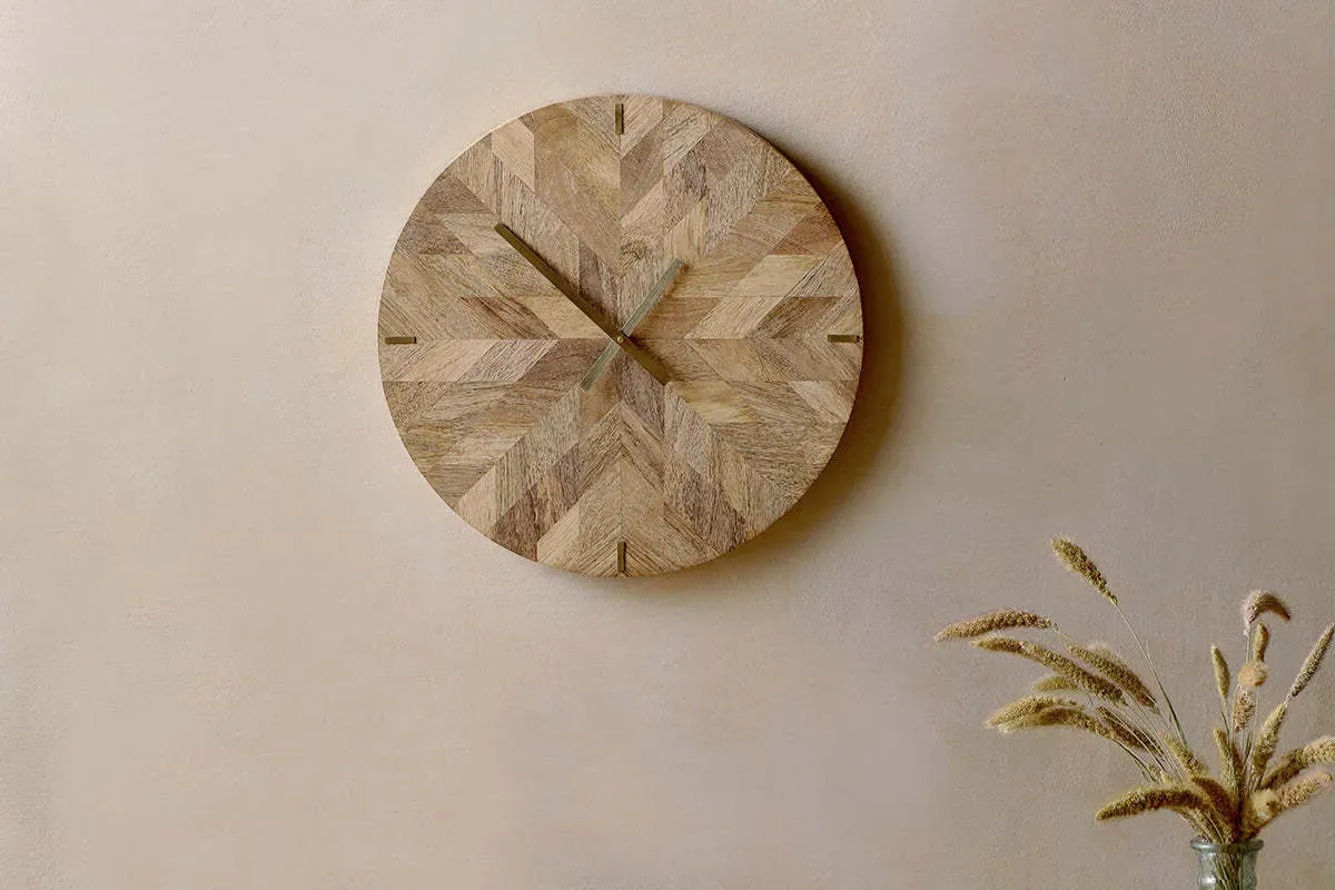 Enugu Mango Wood Clock - Natural product