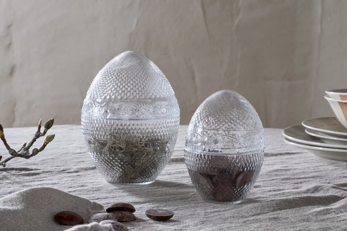 Essan Small Opening Egg - Clear, Recycled Glass product