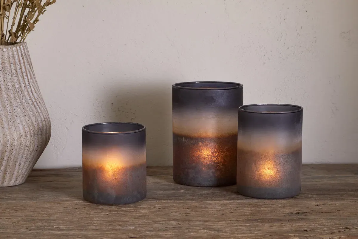 Etti Small Tealight Holder - Navy & Smoke product