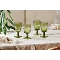 Fali Wine Glass Set of 4 - Olive