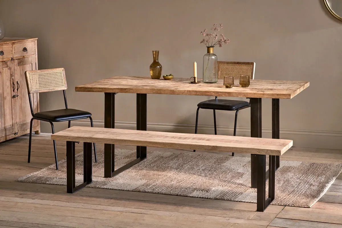 Fia Large Dining Table - Natural, Mango Wood