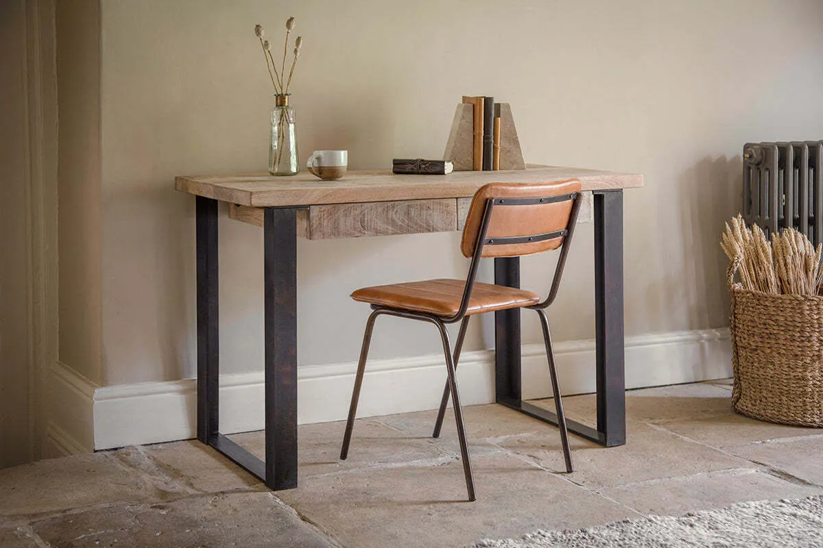 Fia Mango Wood Desk with Drawers - Natural product