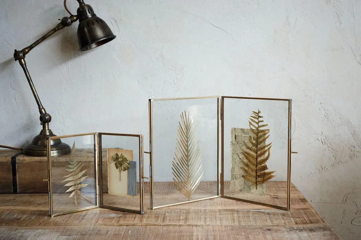 Folded Danta 8x10 Picture Frame - Antique Brass, Metal