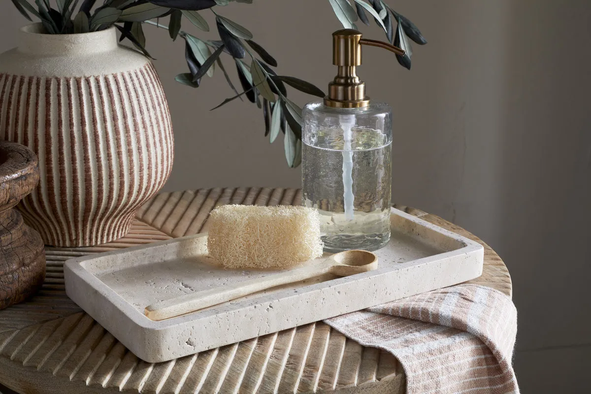 Ganda Small Vanity Tray - Cream, Travertine product
