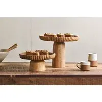 Gavivi Small Serving Stand - Natural, Mango Wood