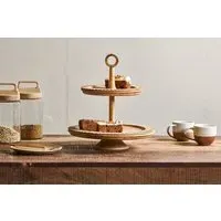 Gavivi Tiered Cake Stand - Natural, Mango Wood