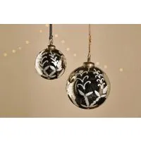Giant Bauble Small 15cm Christmas Decoration - Antique Gold, Glass alternate view