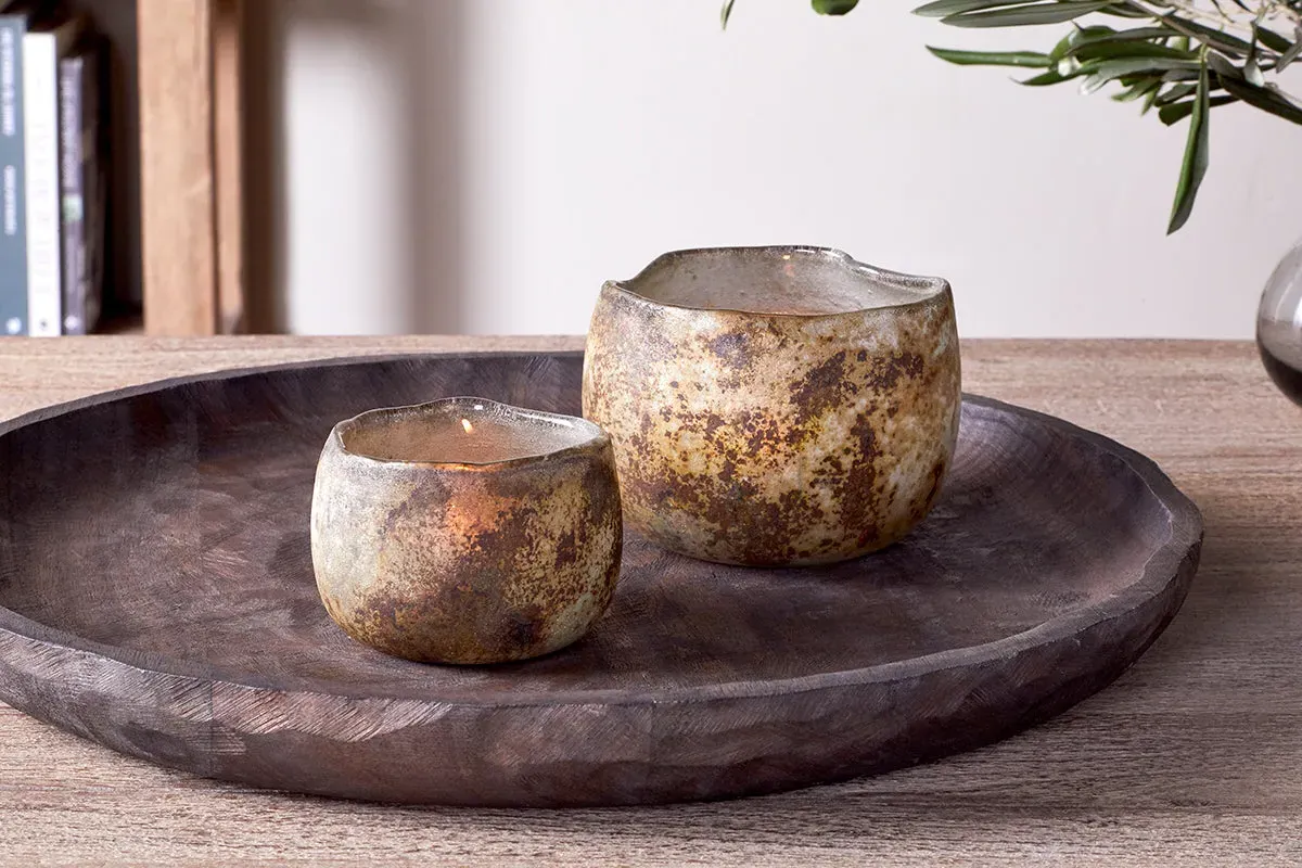 Gola Small Tealight Holder - Antique Smoke, Recycled Glass image