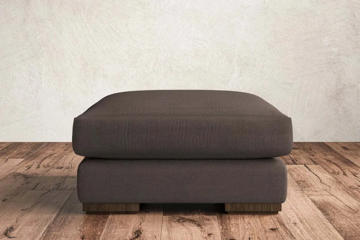 Guddu Medium Dining Footstool - Mocha, Recycled Cotton product