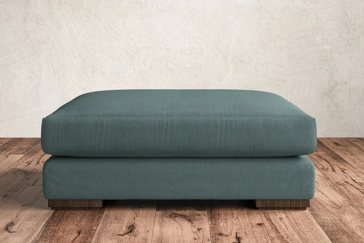 Guddu Grand Dining Footstool - Airforce, Recycled Cotton