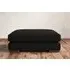 Guddu Grand Dining Footstool - Charcoal, Brera Linen
