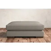 Guddu Grand Dining Footstool - Flax, Recycled Cotton