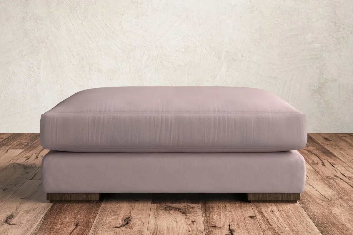 Guddu Grand Dining Footstool - Lavender, Recycled Cotton