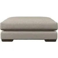 Guddu Grand Dining Footstool - Natural, Brera Linen