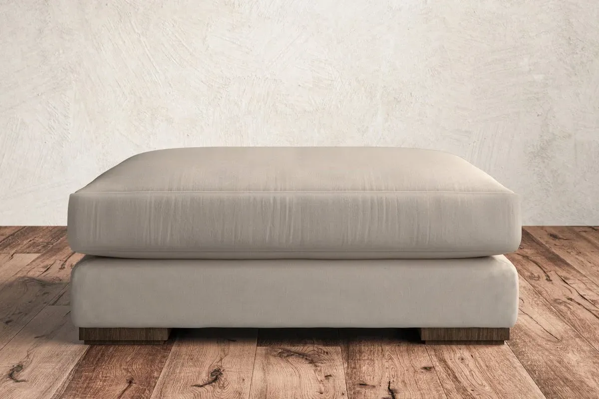 Guddu Grand Dining Footstool - Natural, Recycled Cotton