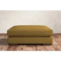 Guddu Grand Dining Footstool - Ochre, Recycled Cotton