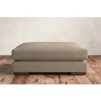 Guddu Grand Dining Footstool - Pebble, Brera Linen