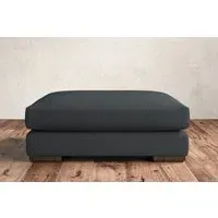 Guddu Grand Dining Footstool - Thunder, Recycled Cotton