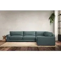 Guddu Grand Left Hand Corner Sofa - Airforce, Recycled Cotton