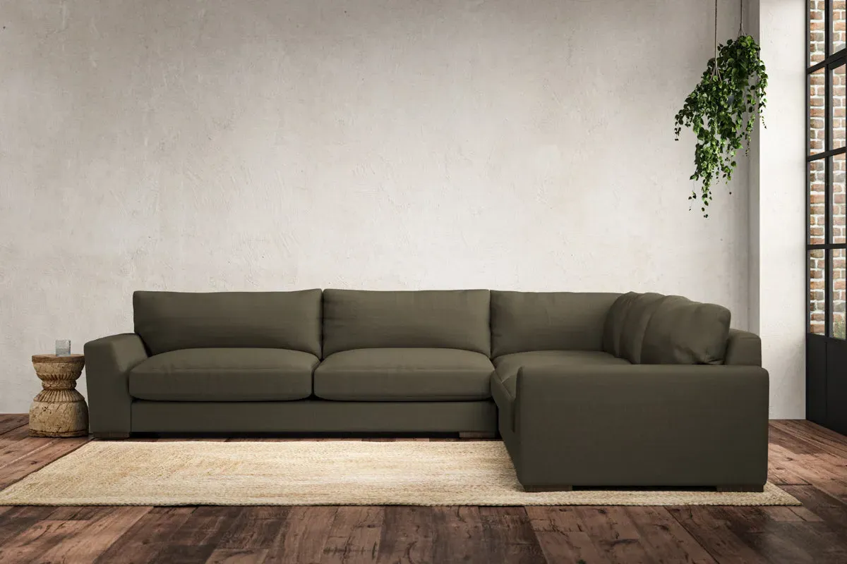 Guddu Grand Left Hand Corner Sofa - Fatigue, Recycled Cotton