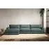 Guddu Grand Right Hand Chaise Sofa - Airforce, Recycled Cotton